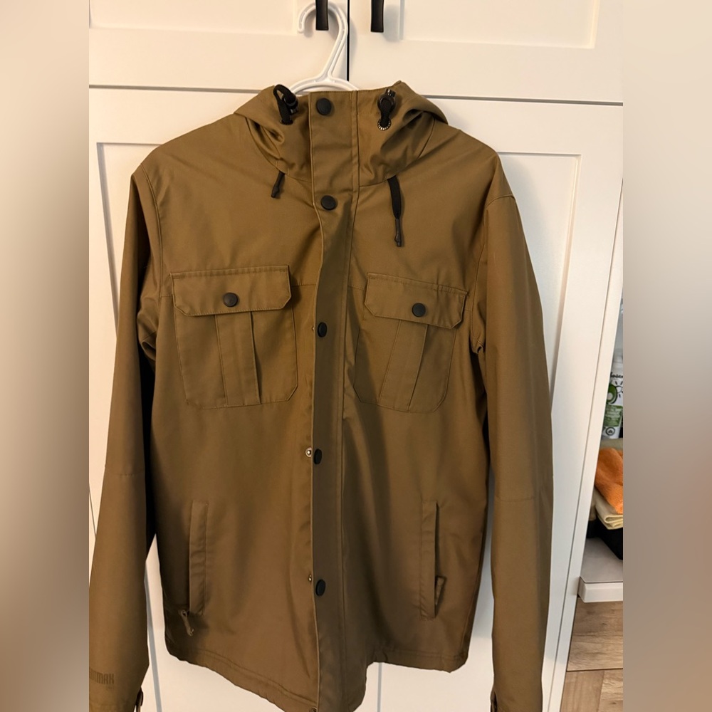 Men's Brown Hooded Raincoat